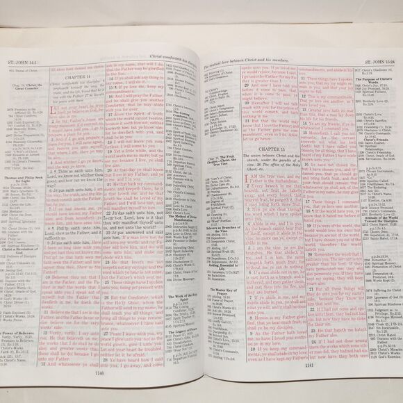 Thompson Chain Reference KJV Bible Kirkbride Style 513 Hardcover Red Letter VGUC - Picture 13 of 13